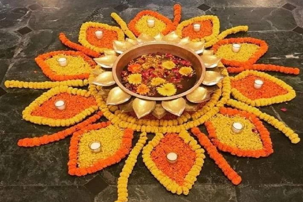 rangoli flower