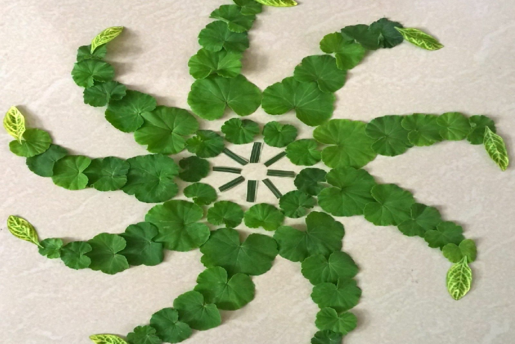 rangoli leaves