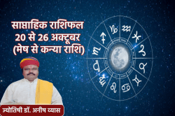 Saptahik Rashifal 20 to 26 October: नए सप्ताह में इन 4 राशियों का करियर छुएगा
बुलंदी, साप्ताहिक राशिफल से जानें कैसे रहेंगे अगले 7 दिन - image