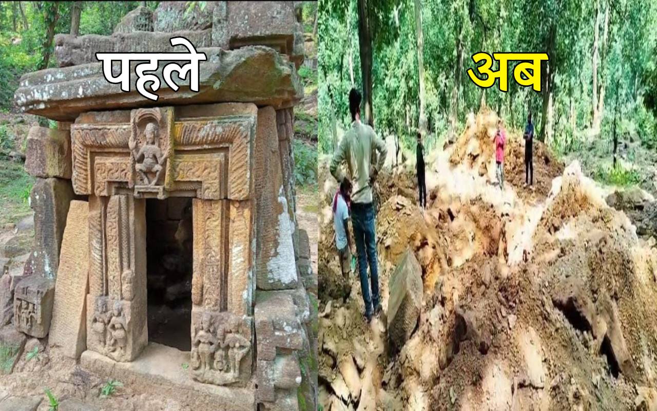 हे माता रानी ! एमपी में मूर्ति के साथ हजारों साल पुराना मंदिर उखाड़ ले गए चोर…