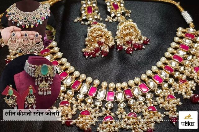 shining in jewelry that reflects the vibrant colors of Navratri