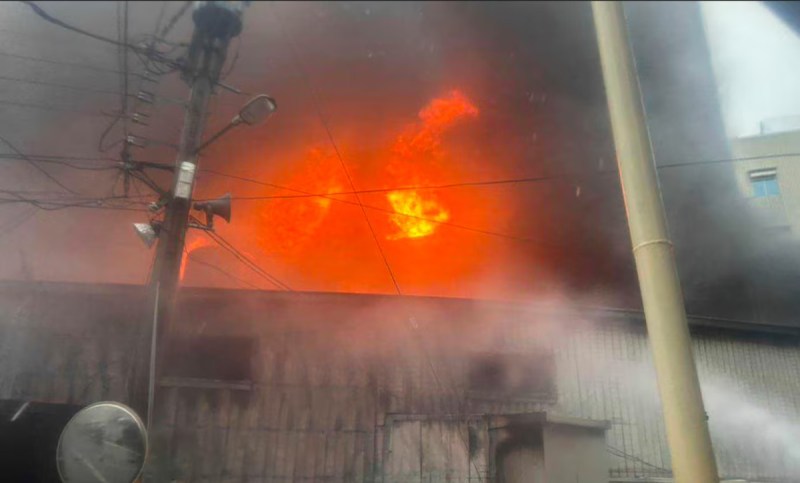 Hospital in Taiwan catches fire