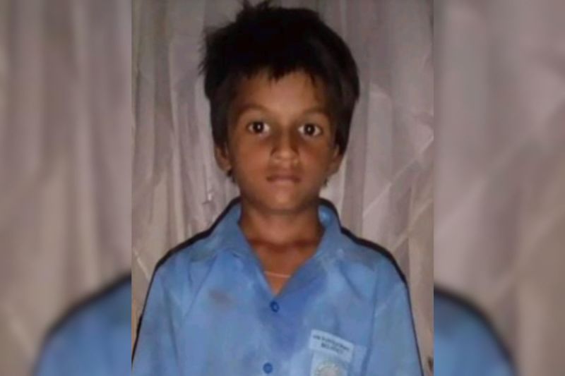 Accident while bursting firecrackers in a glass, child standing nearby died