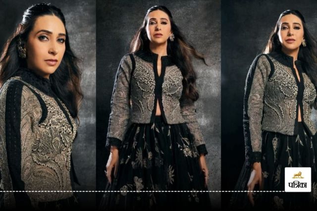 Black Lehenga Skirt with Brocade Jacket