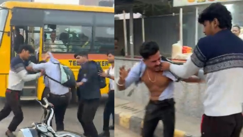 Bullies beat up student publicly in Rampur