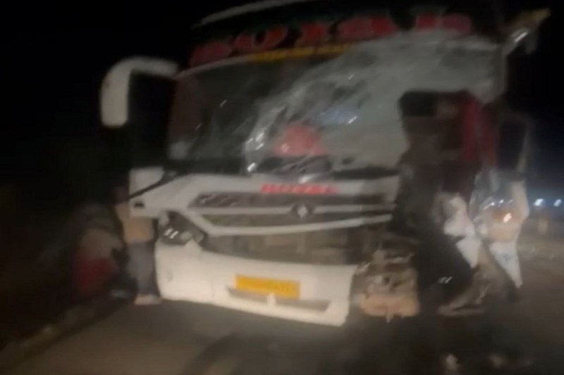 Bus-tractor accident