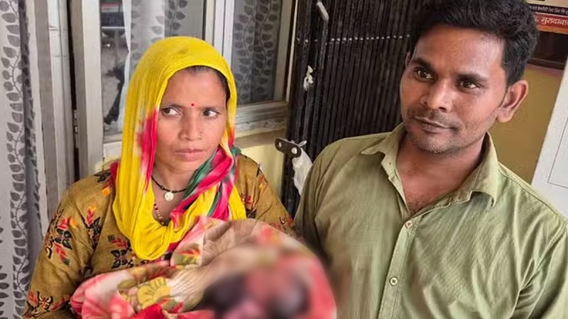 Child found in sugarcane field in Moradabad