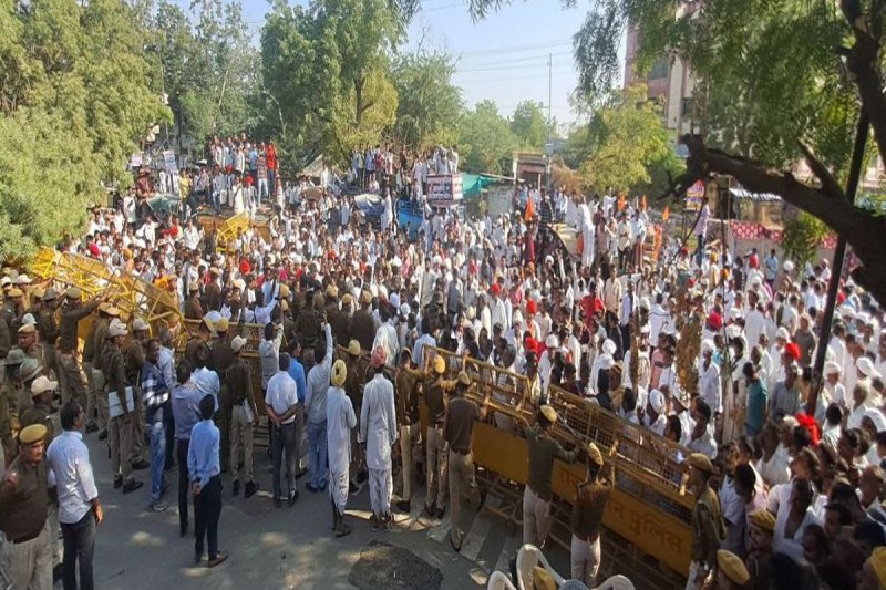 Farmers protest in Jalore