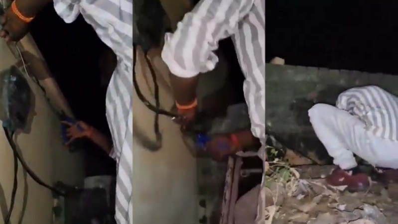 इस प्रकार चौकी के अंदर काटे गए बिजली के तार