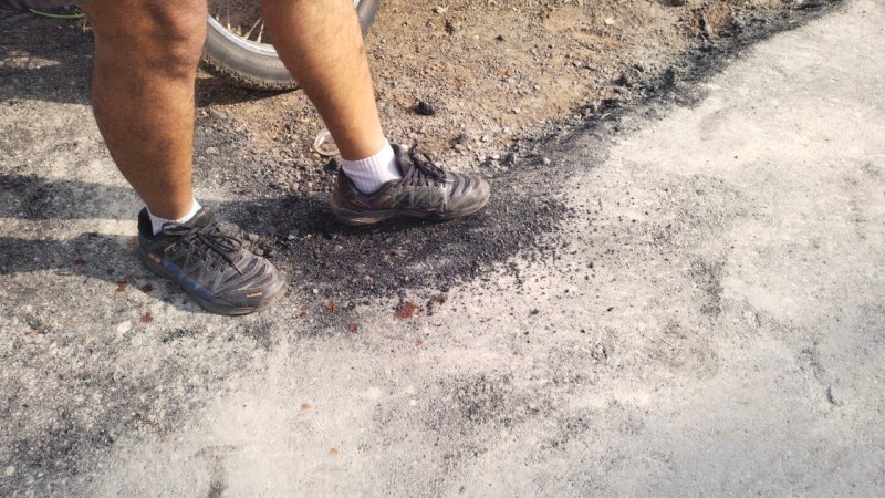 bad road constructed by railway