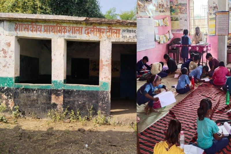 Dalipur school is being set up in Anganwadi