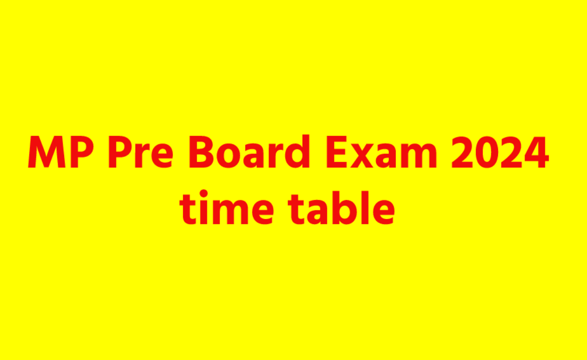 MP Pre Board Exam 2024 time table