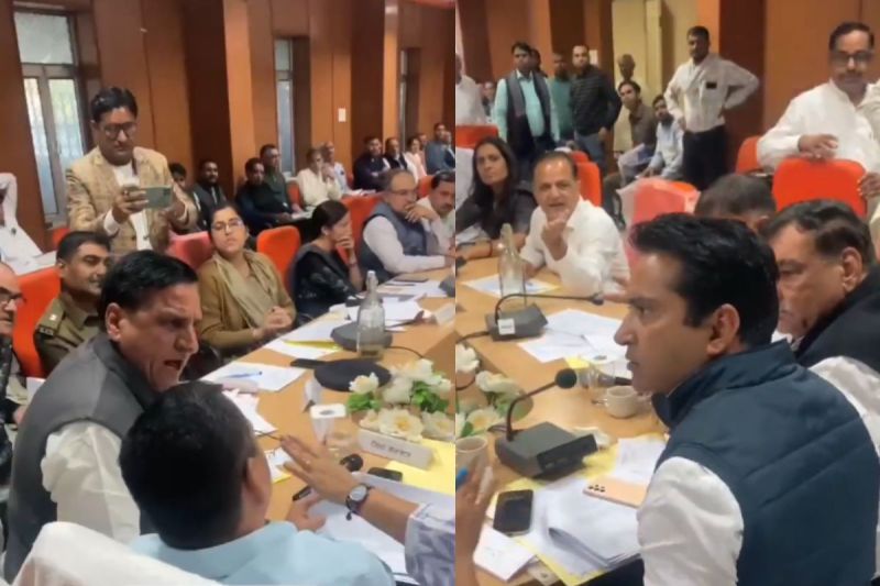 MP Rahul Kaswan and BJP MLA clashed in the Zila Parishad meeting