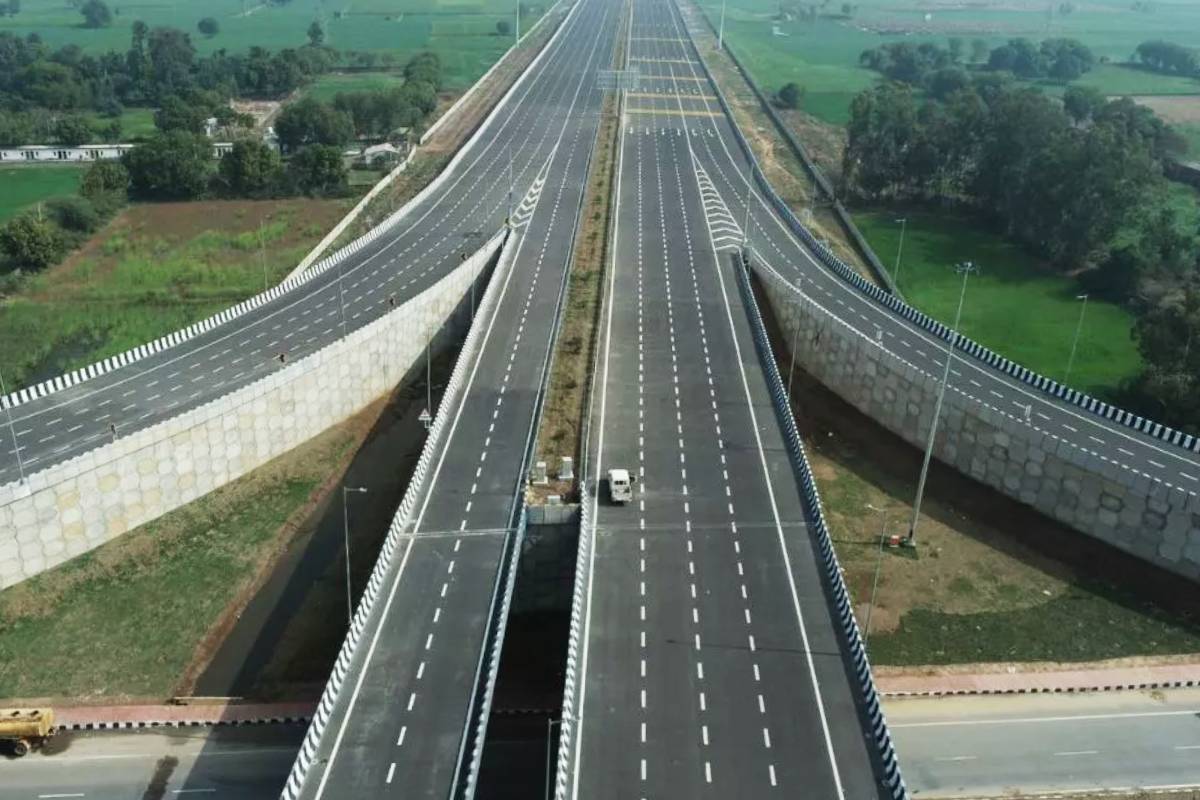 Four lane highway