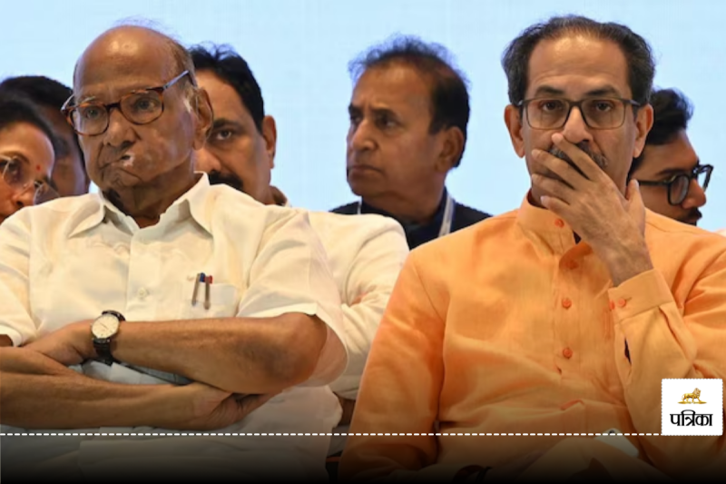 Shiv Sena UBT chief Uddhav Thackeray and NCP Saharad Pawar