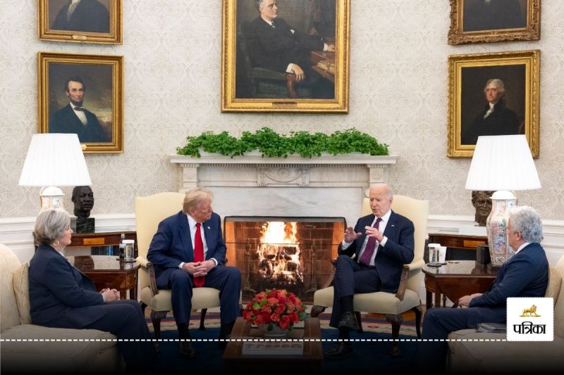 Donald Trump meeting with US President Joe Biden in White House