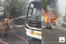 School bus caught fire in Ghaziabad children rescued safely