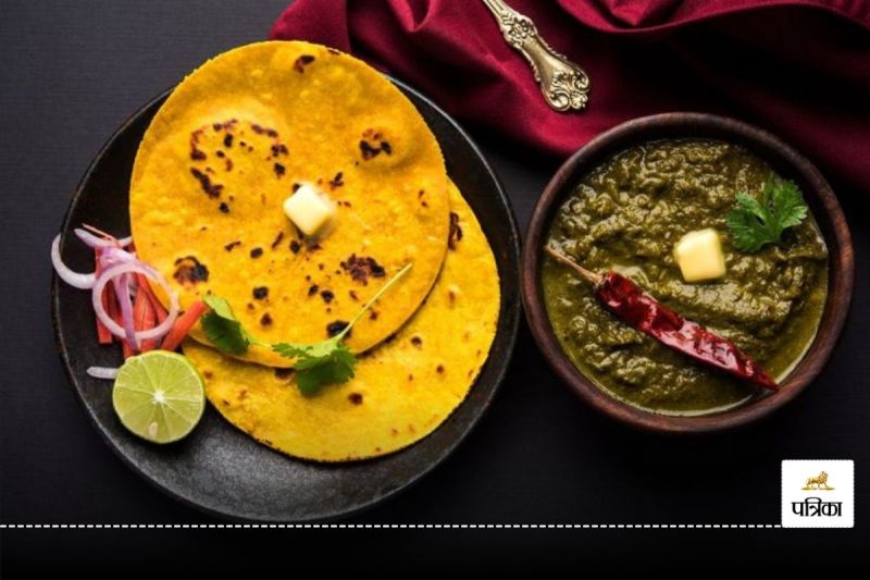 Winter Food Sarson Ka Saag Or Makki Ki Roti Recipe