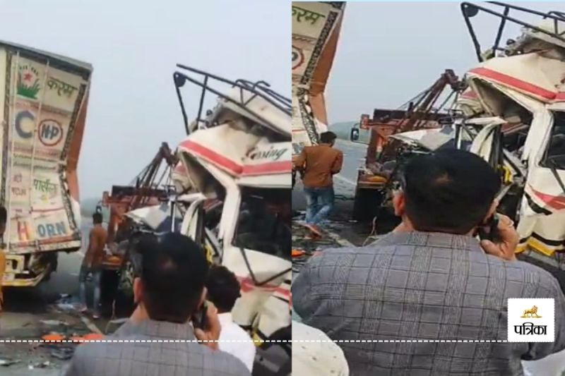 agra lucknow expressway road accident