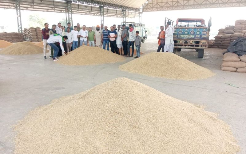 हिण्डोली गौण मंडी में पहली बार धान की तुलाई शुरू