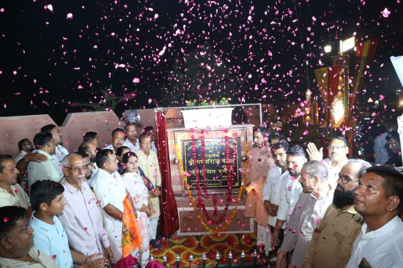 कोहला नहर से गोशाला तक भगवा रंग में रंगा स्वागत द्वार