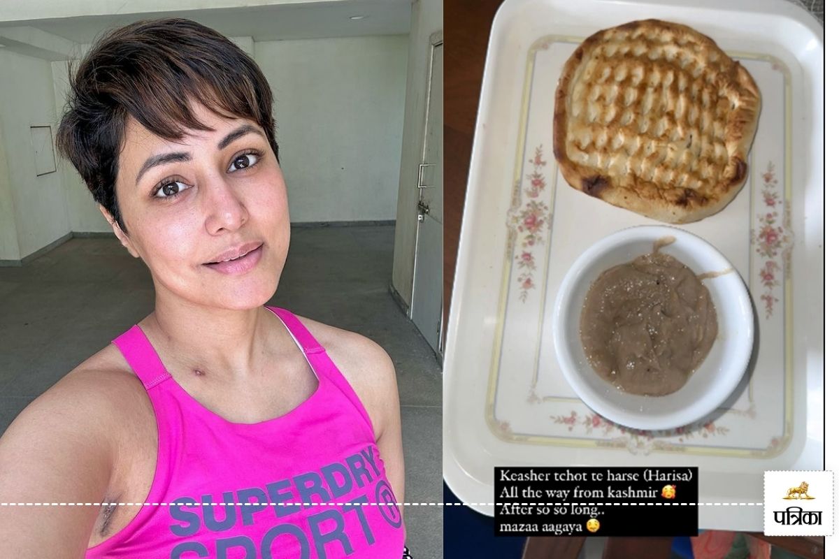 Hina Khan tasted Kashmir Breakfast and said "mazaa aagaya "