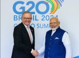 Indian Prime Minister Narendra Modi with Australian PM Anthony Albanese