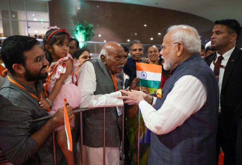 PM Narendra Modi with Indian community in Rio de Janeiro, Brazil