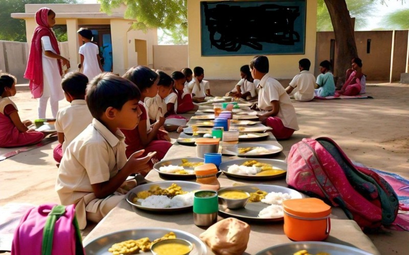 Mid Day Meal Scheme in Rajasthan