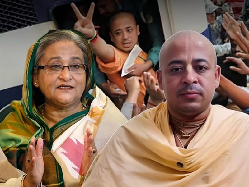 Sheikh Hasina condemns arrest of Chinmoy Krishna Das Brahmachari