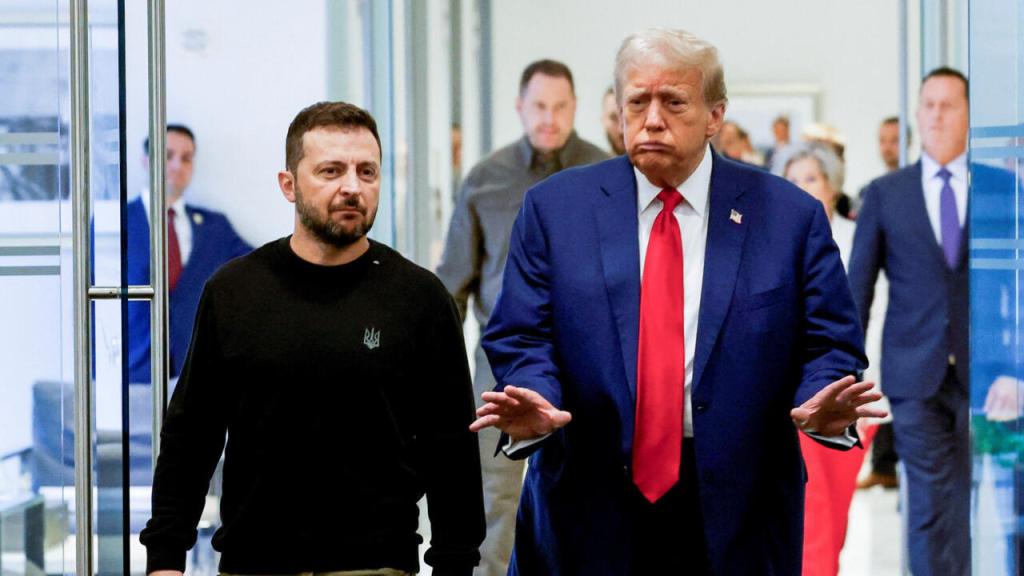 Volodymyr Zelenskyy with Donald Trump