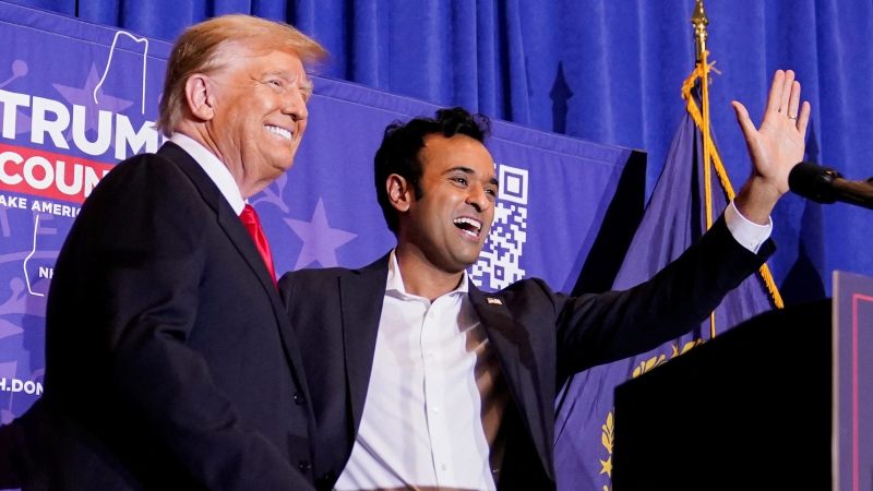 Vivek Ramaswamy with Donald Trump