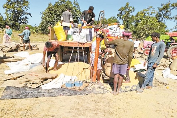 ऑनलाइन धान खरीदी नियमों का उल्लंघन (photo source- Patrika)