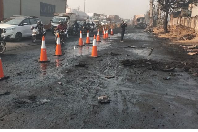 Jaipur Ajmer Highway gas tanker explosion,