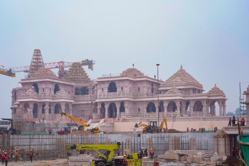 राम मंदिर में सोने का शिखर, निर्माण कार्य की प्रगति