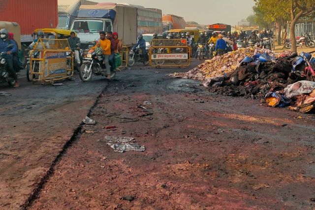 Jaipur Ajmer Highway gas tanker explosion,