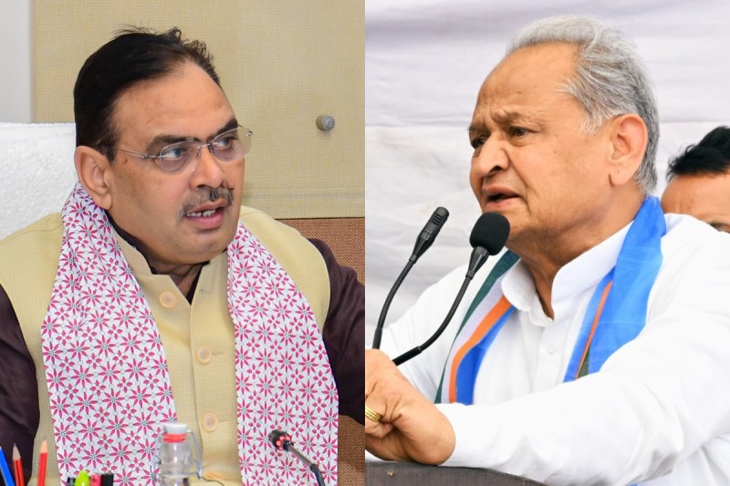 CM Bhajanlal and Ashok Gehlot