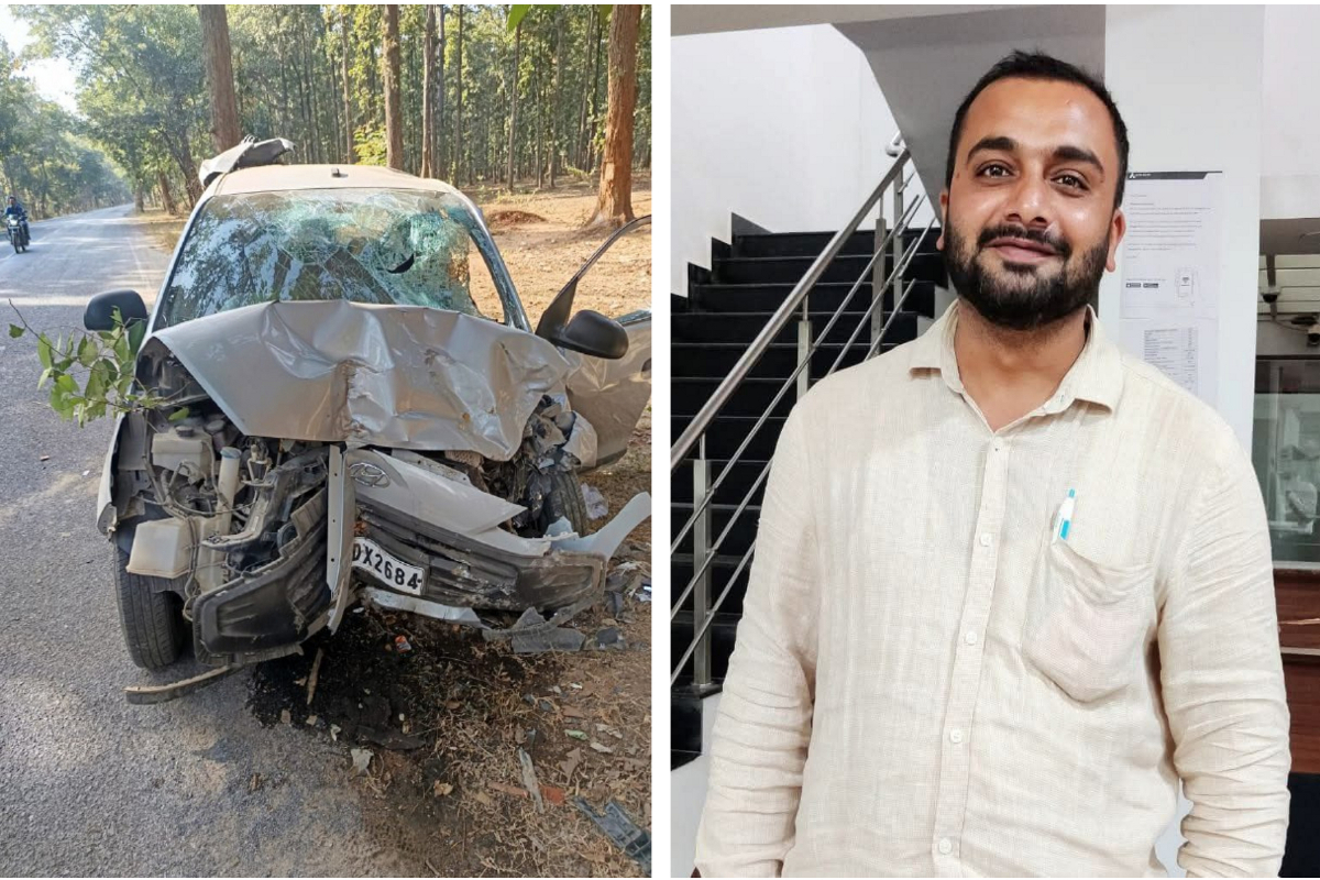Car accident: सडक़ हादसे में CMHO के भाई की मौत, एनएच पर अनियंत्रित होकर पेड़ से टकरा गई कार
