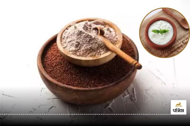 Curd and ragi face pack