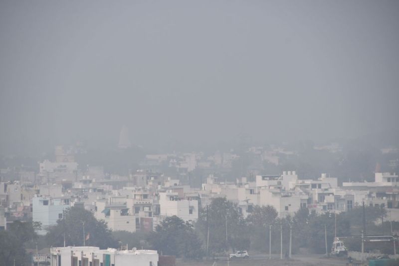 Cold spoiled the air, AQI @ 296