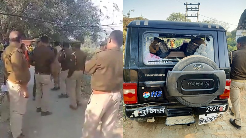 पुलिस के साथ मारपीट