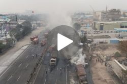 Jaipur Gas Tanker Blast के ड्रोन शॉट में देखें भयावह मंजर - image