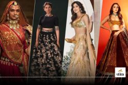 Lehenga For Women : शादी में दिखना चाहती हैं सबसे खूबसूरत तो वेलवेट के जगह कैरी
करें ये लहंगा - image