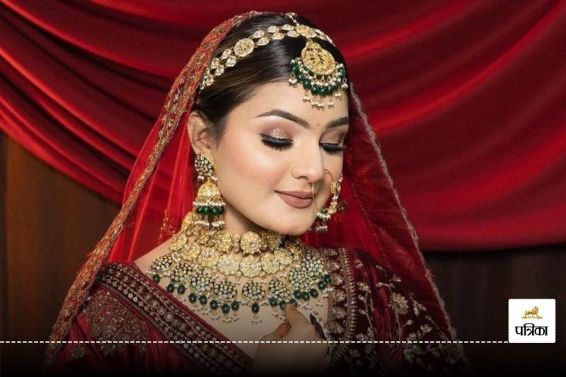 Lehenga and Jewellery Combination