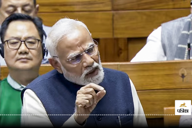 PM Modi in Lok Sabha during Constitution debate 