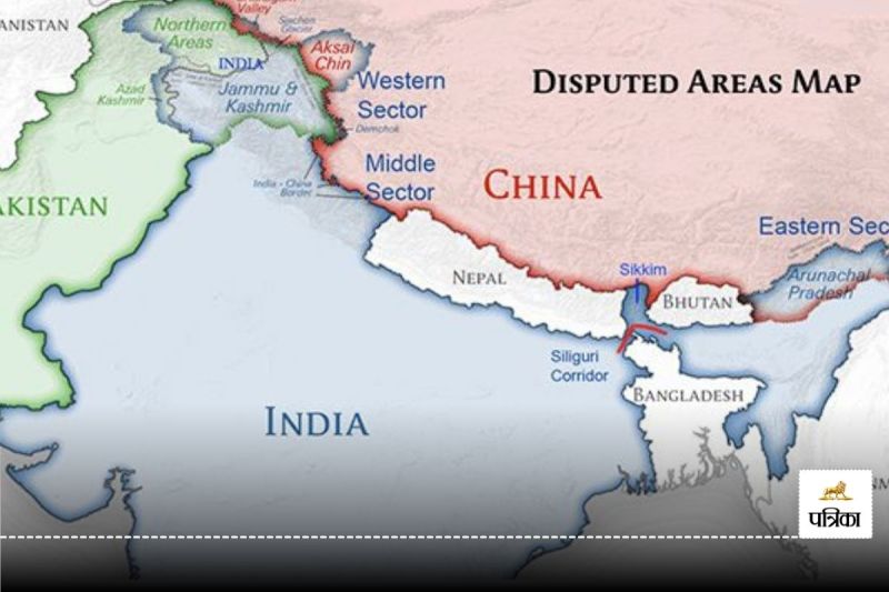Indian places occupied by Pakistan and China