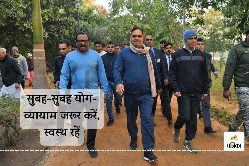 Rajasthan CM doing Morning Walk suddenly a Question was Asked on ERCP Bhajanlal gave a unique answer while smiling