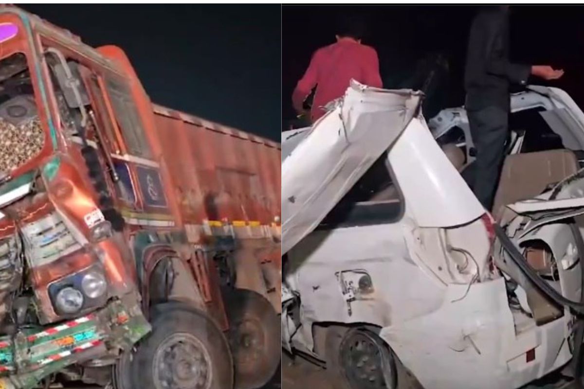 Accident : गुजरात में तीन राजस्थानियों की मौत, टायर फटने से रांग साइड में गई
कार, सामने से आ रहे ट्रक से टकराई