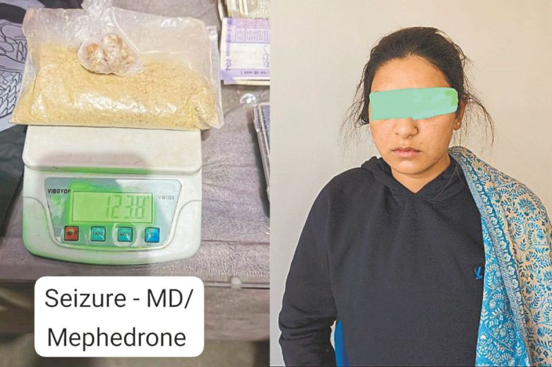 NCB team caught a woman selling drugs near a private university in Jaipur