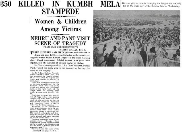 1954 Kumbh Mela Stampede